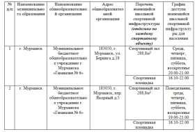 Спортивная инфраструктура.